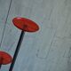Support for plants, chrome Bauhaus with red plastic trays, 1940s, Czech Republic.