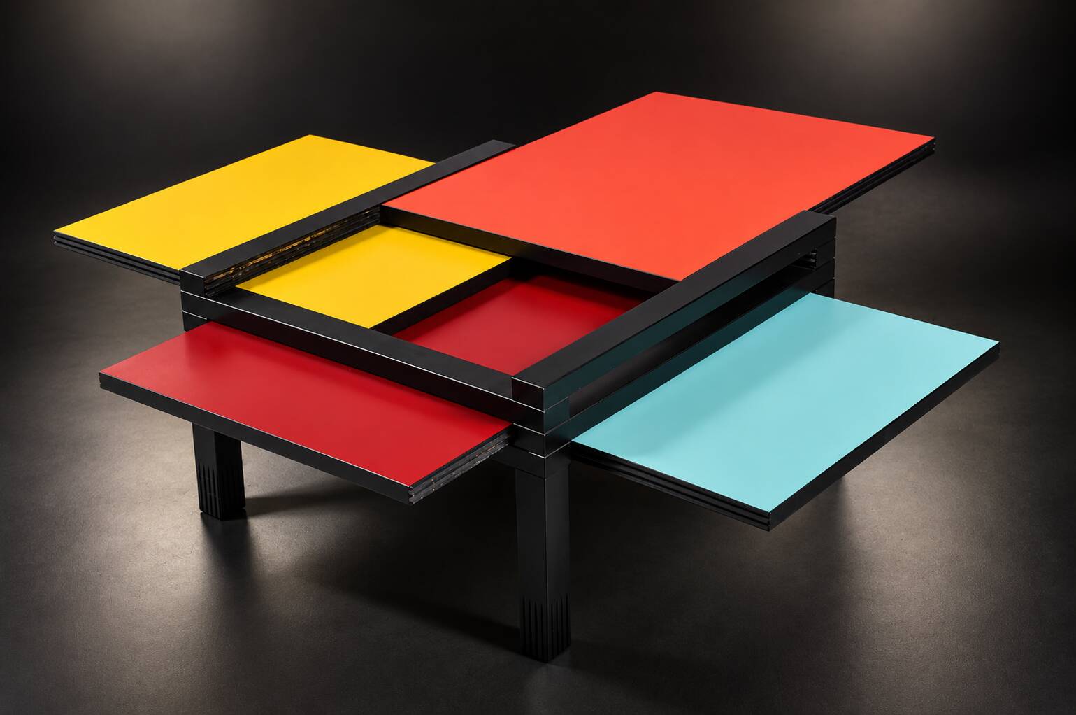 Table basse Bernard Vuarnesson modèle Hexa 1980