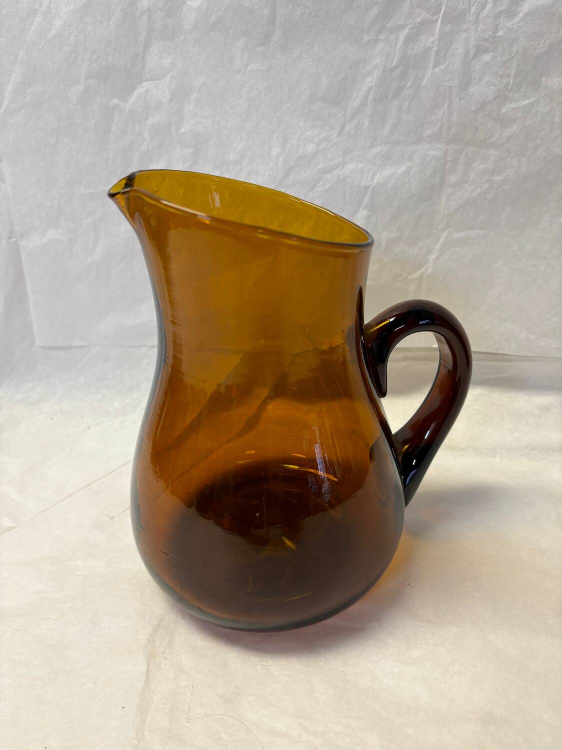 Amber glass carafe