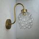 Lot of 3 vintage bubble glass wall lights.