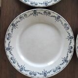 Assiettes anciennes Gien en terre de fer