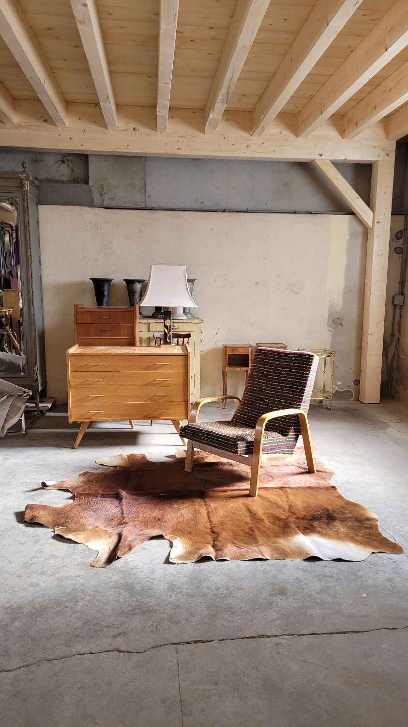 Vintage cowhide carpet 1970 2m20x1m90