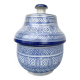 Ancien pot à beurre couvert “jobbana” marocain, Fès, signé Serghini
