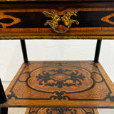 Napoleon III side table in marquetry and gilding