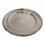 New round silver plated dish