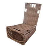 Vintage rattan beach chair