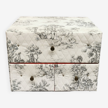 Beautiful Box / Jewelry Chest, Storage, Sewing décor. Toile de Jouy