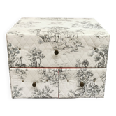 Beautiful Box / Jewelry Chest, Storage, Sewing décor. Toile de Jouy