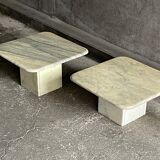 Marble nesting coffee tables, 1960s, France
