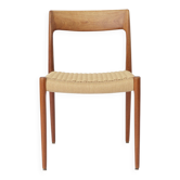 1 of 3 Niels Otto Møller Model 77 Teak Dining Chair,  Paper Cord, 1960s