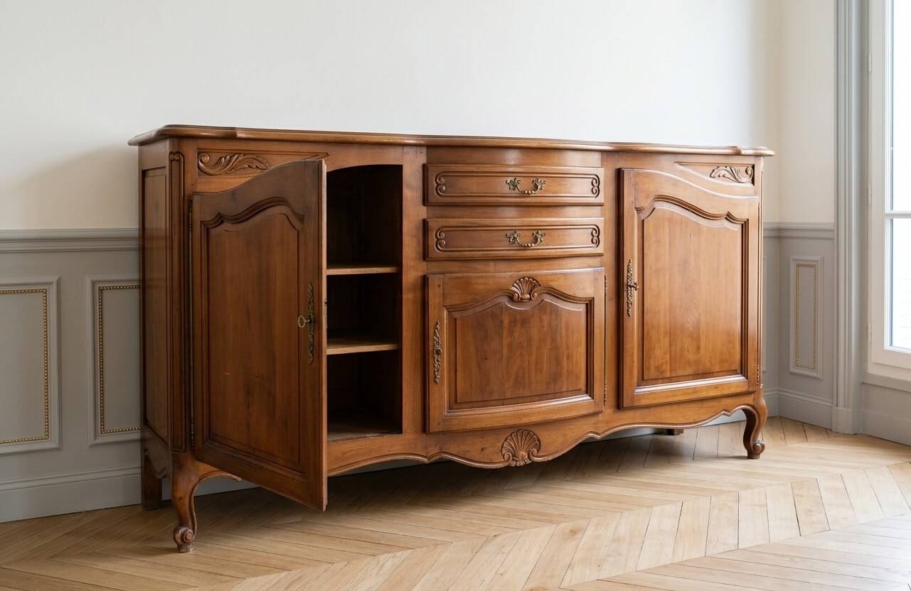 Regency buffet in solid cherry wood