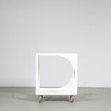 1960s white metal trolley from the Netherlands