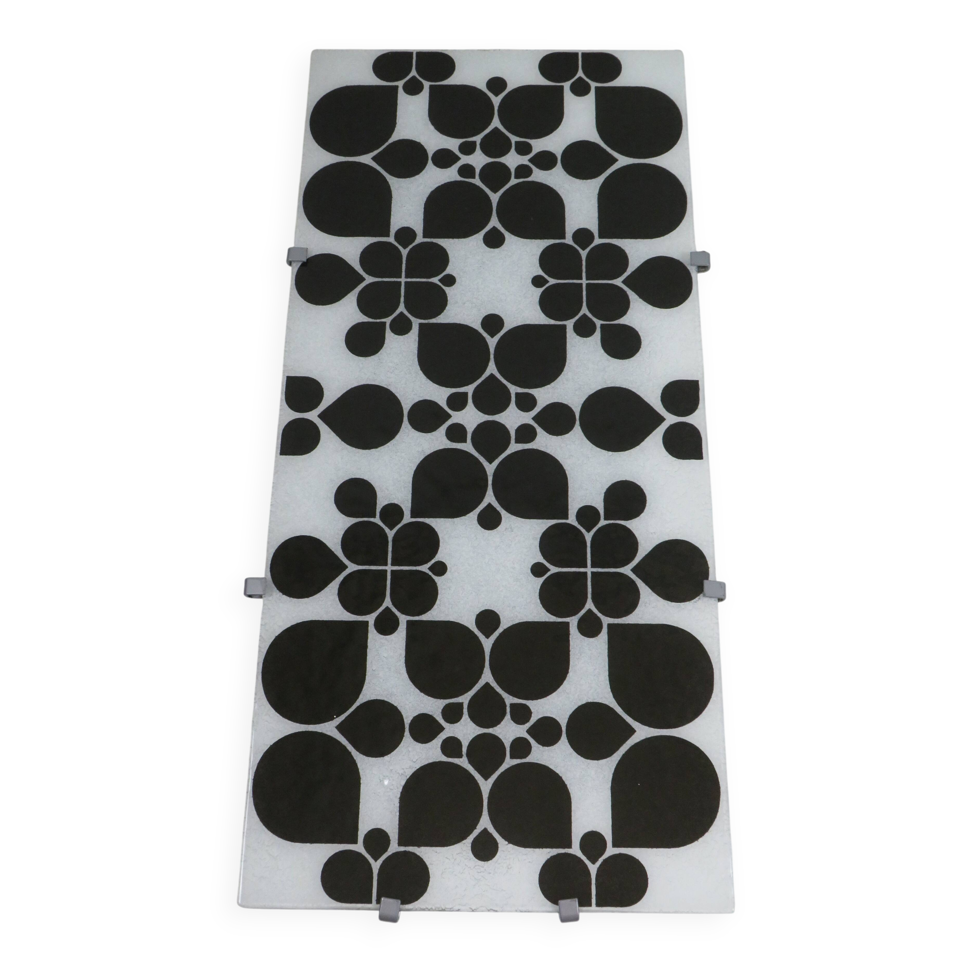 Applique murale postmoderne IKEA, verre décoratif noir et blanc, 1990
