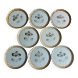 8 dessert plates Sarreguemines 🇫🇷 Tignes