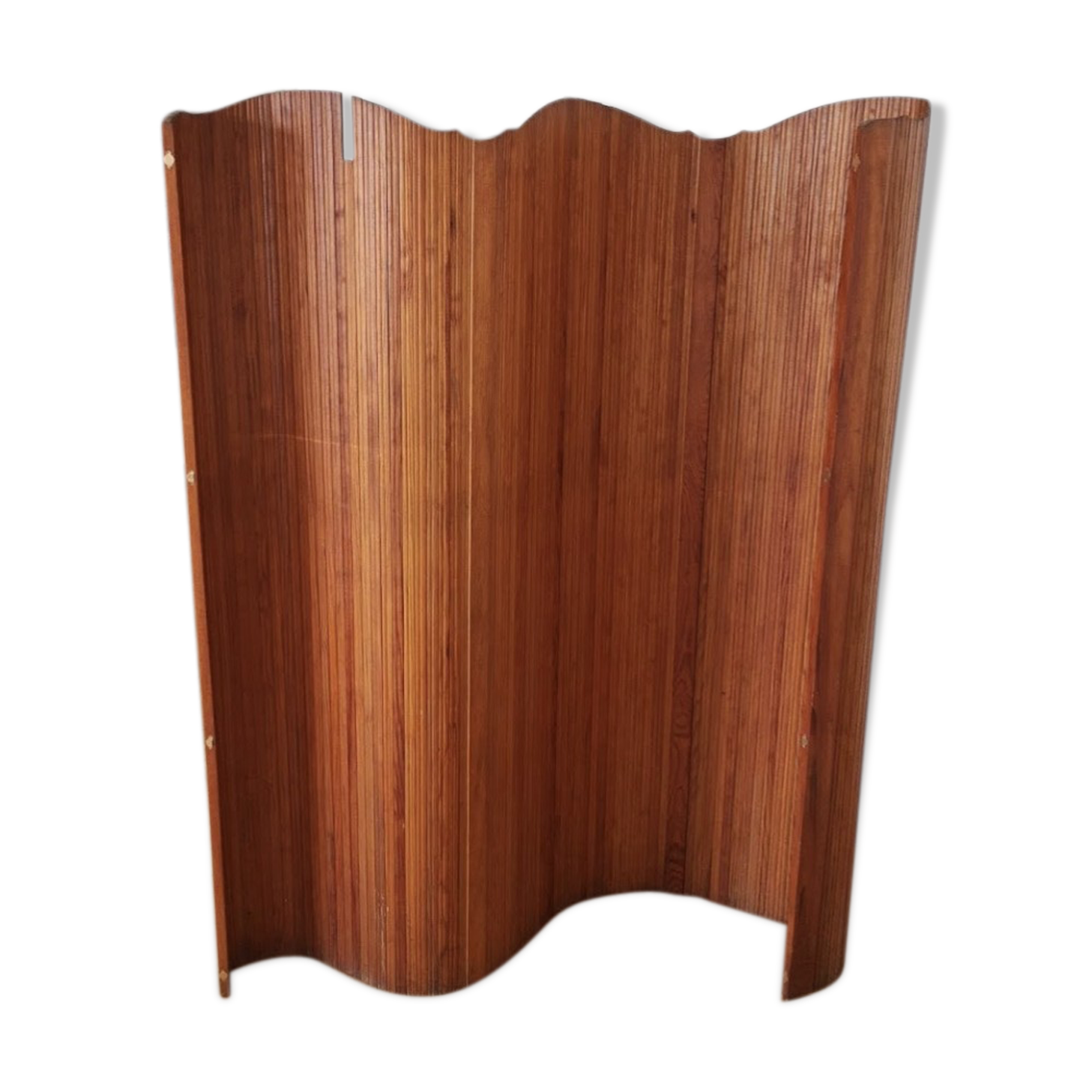 Screen old 50s style Baumann corrugated wood articulated vintage