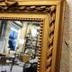 Large gilded mirror with ribbon – Napoleon III period – 136 cm