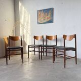 Set of 4 Italian chairs by Gianfranco Frattini.