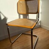 Paire de chaises cannées italiennes design Breuer