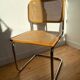 Paire de chaises cannées italiennes design Breuer