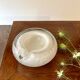 Ashtray made of a mix of bubbled glass and opaque glass, Murano style.