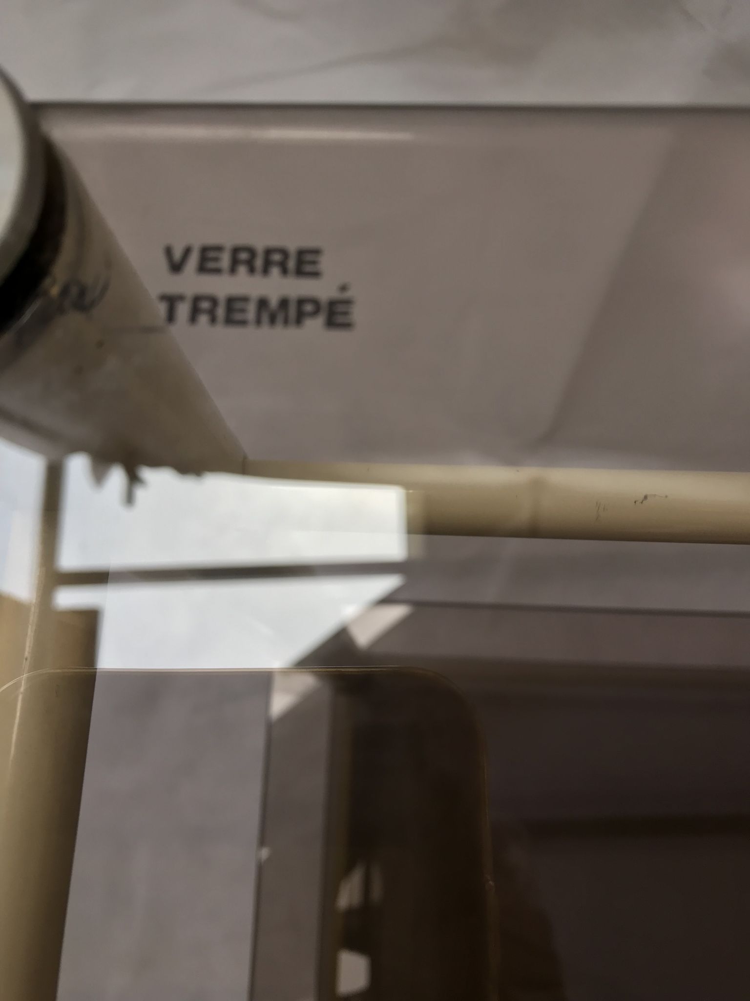 Beige metal console and smoked tempered glass Yves Boutboul