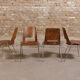 Jomain Baumann chairs, cognac leather seat, circa 1960