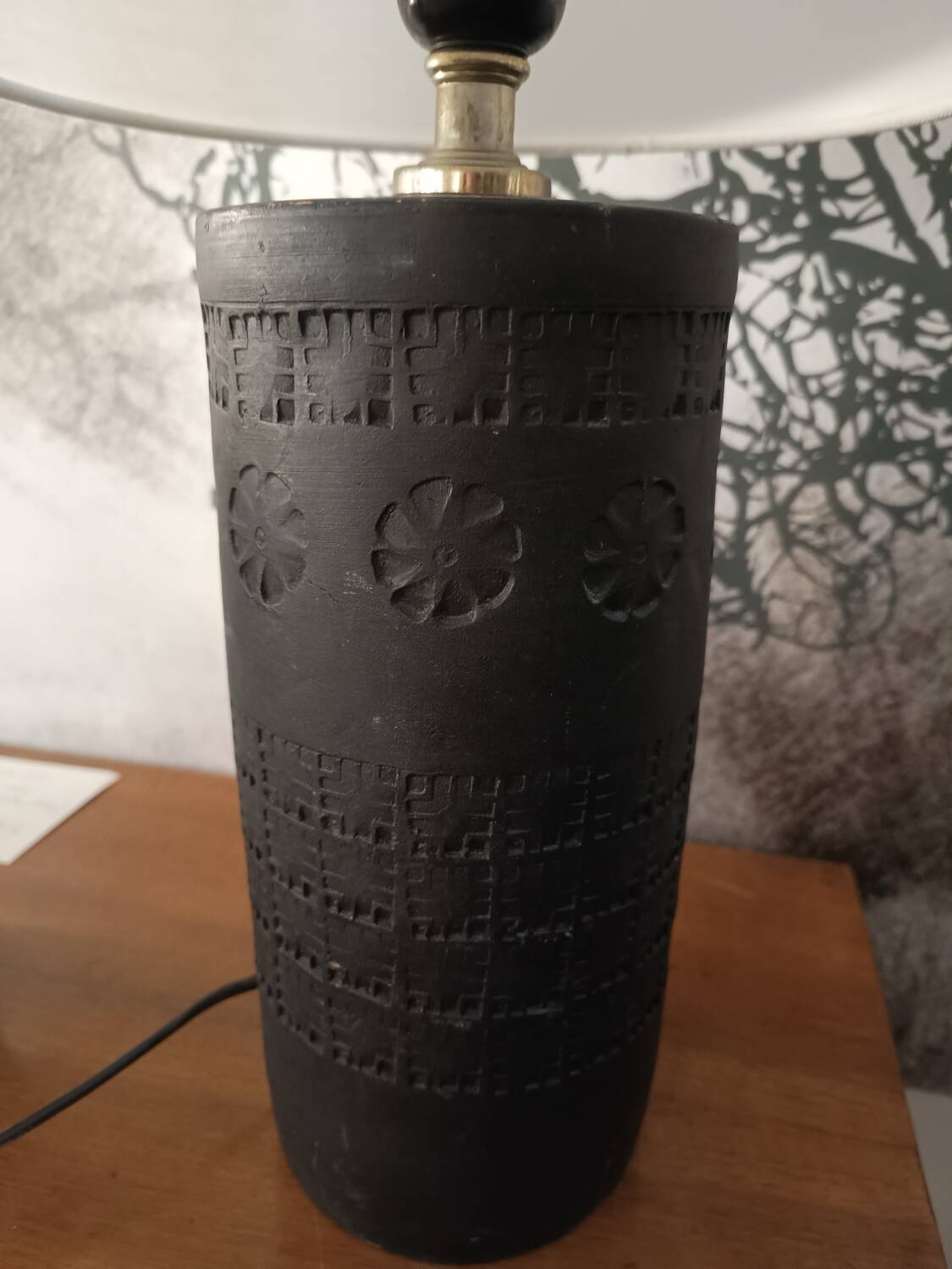 Vintage Ceramic Terracotta Lamp – Aldo Londi for Bitossi, Italy