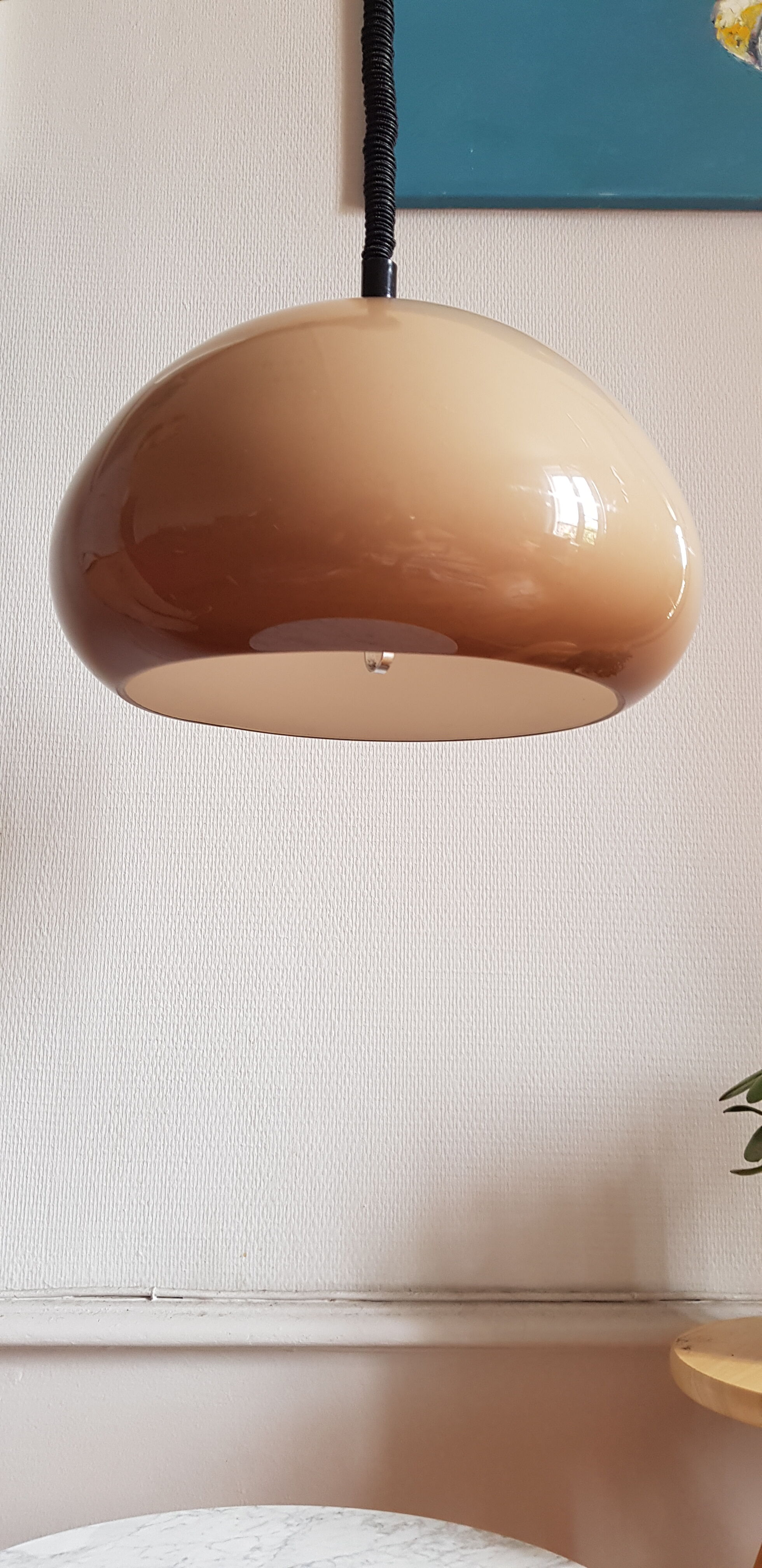 Hanging lamp vintage brand Rolly Brevettato Italy 1970