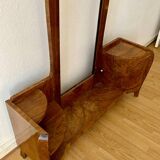 Art deco dressing table / psyche in walnut burl (1930)