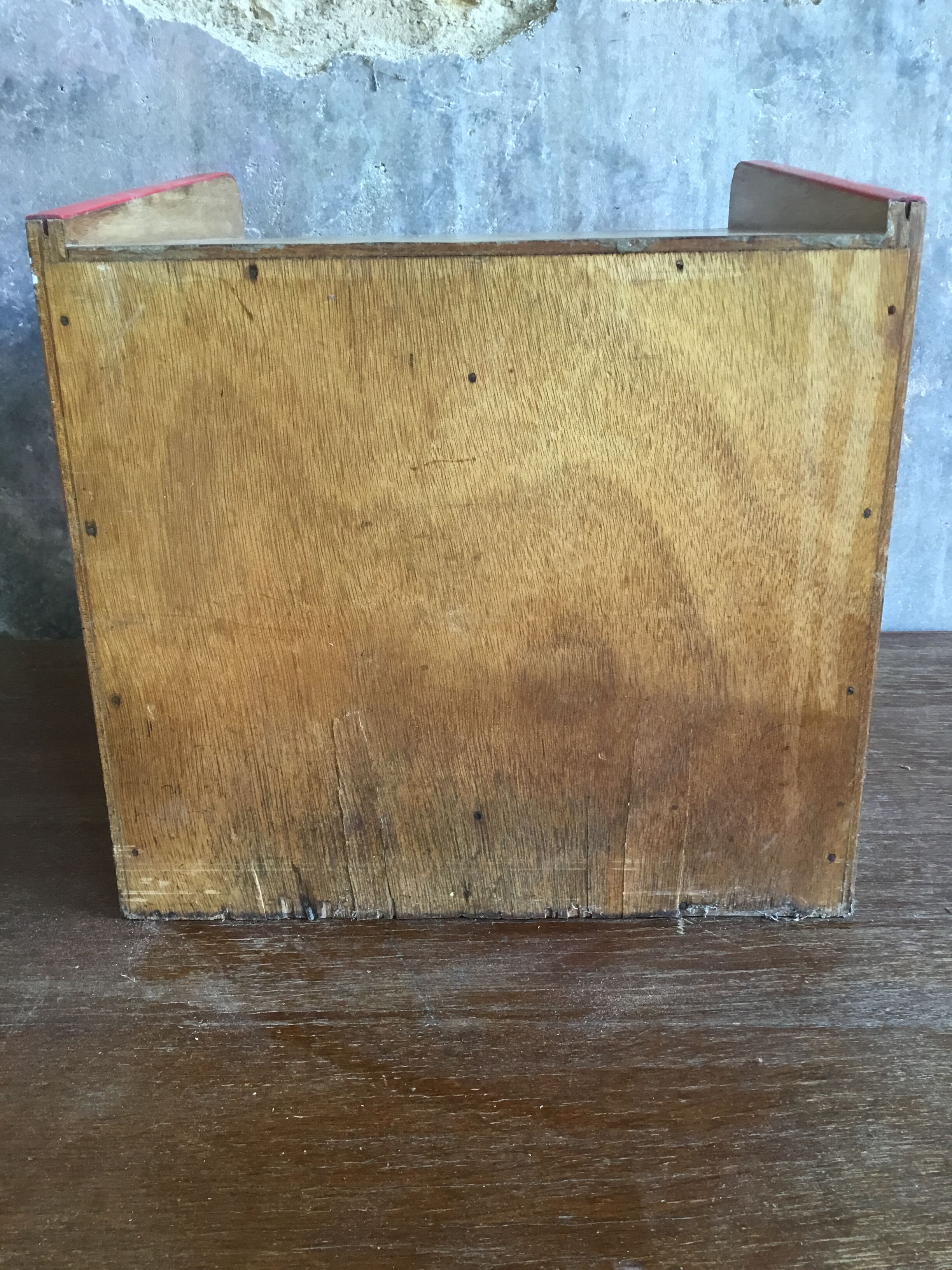 Small vintage craft furniture with fins, 6 drawers 1960