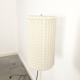 Vintage Floor Lamp in Checkered Milk Glass