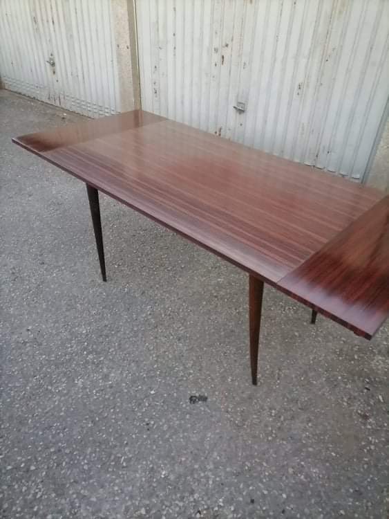 Table formica Mahogany macassar vintage 1960