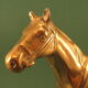 Animal statuette horse in solid brass