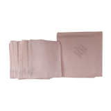 Square tablecloth and 12 towels in damask and monogrammed mestizo years 1965/70 new