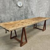 Antique trestle table XXL garden table 89 x 308 cm
