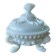 Vintage opal white glass bonbonnière