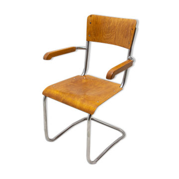 Chaise de bureau tubulaire B43F moderniste par Mart Stam, années 1950