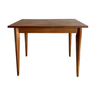 Table de repas vintage en chêne des années 50