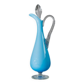Vintage light blue Murano glass carafe - Table decoration vase - Mid-century design Italy 1970s - Gift idea, Murano coloured glass art