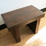 Solid bench made of tropical wood