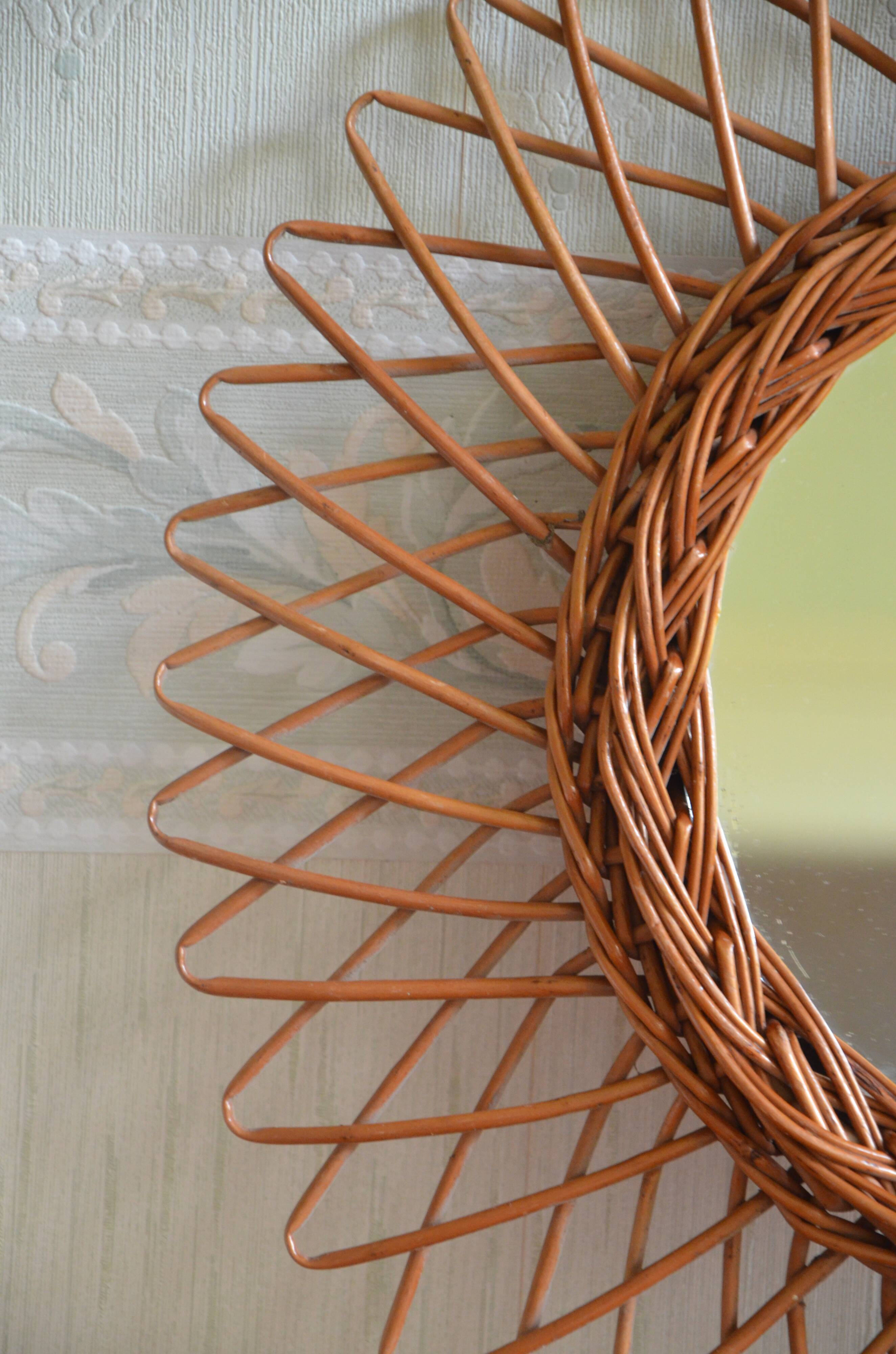 Rattan Sun mirror 42cm