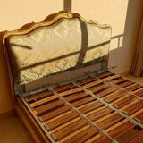 Louis xv basket bed with gilding and box spring