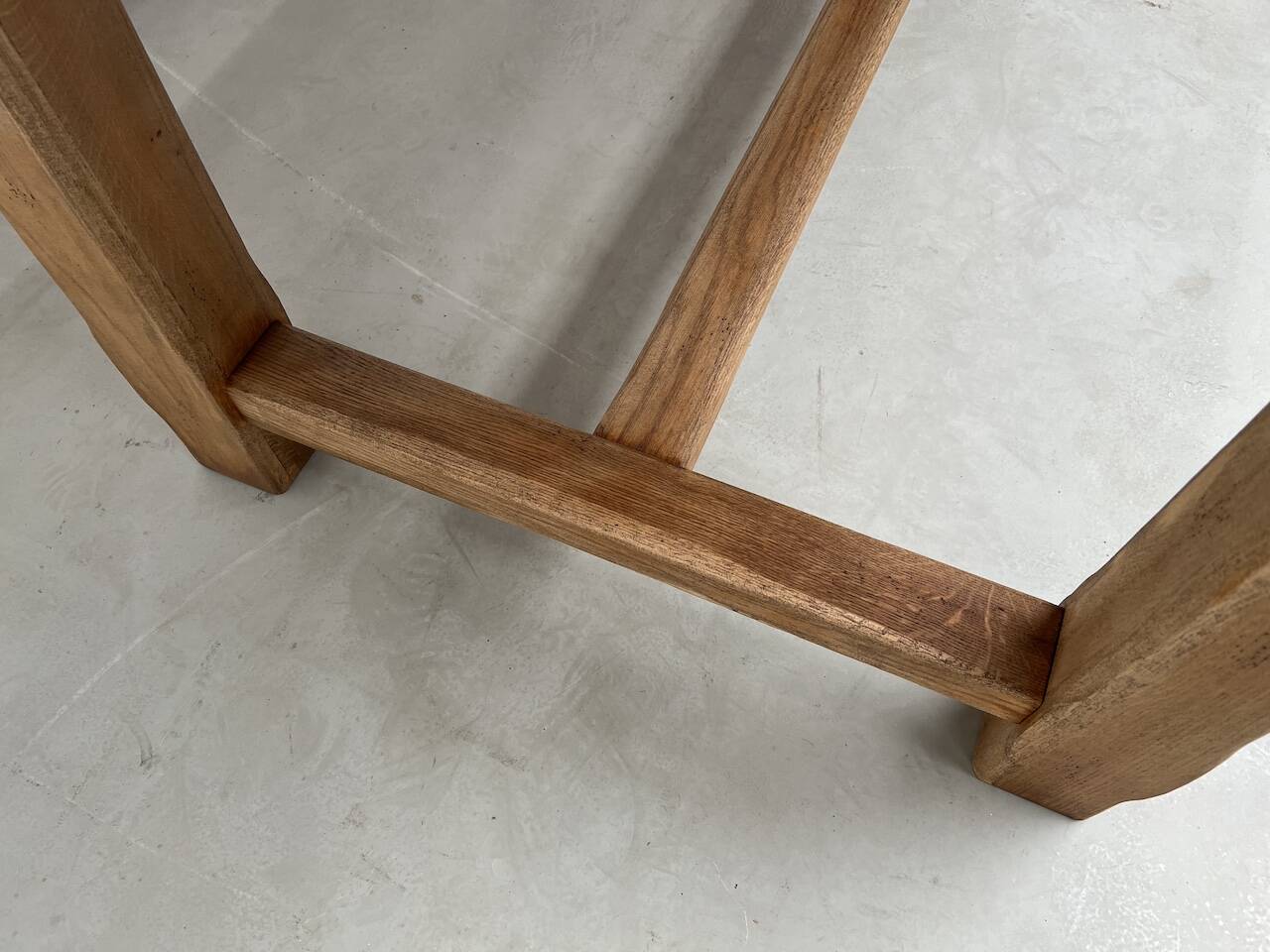 Large extendable solid oak farm table