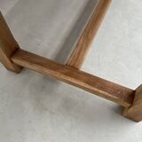 Large extendable solid oak farm table