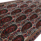 Handmade Persian Kerman Runner Rug, Long Oriental Wool Carpet- 92x375cm
