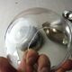 Old breakfast service, confectioner, sugar bowl, silver metal ball + glass