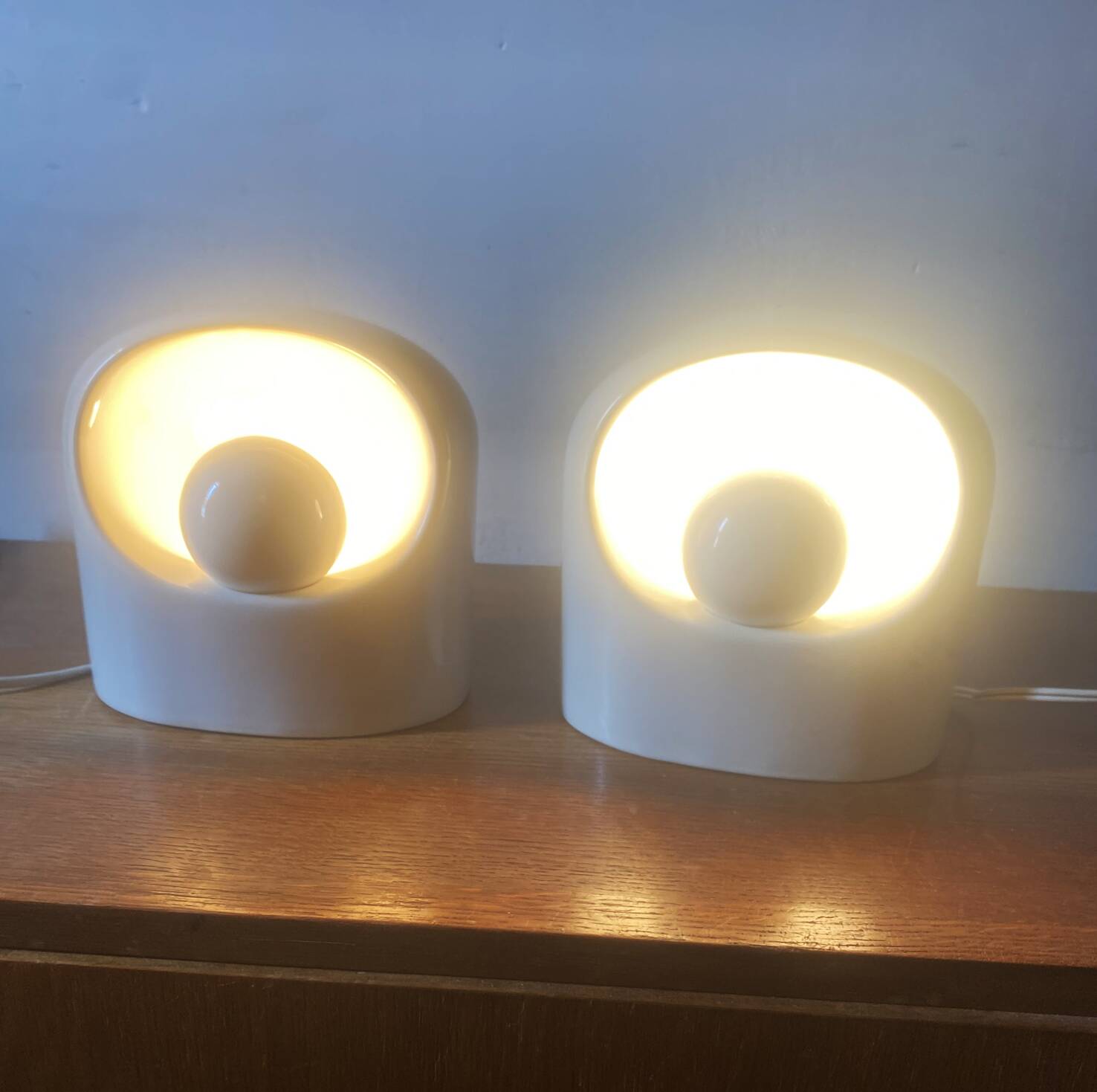 Paire de Lampes Venezia de Philips Années 70