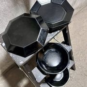 Assiettes noires arcoroc vintage