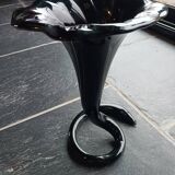 Black opaline vase