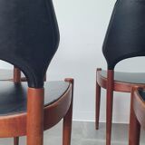 Set of 4 Danish teak chairs from the 60s